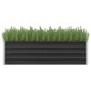 Garden Raised Bed Anthracite 63"x15.7"x17.7" Galvanized Steel