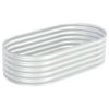 Garden Raised Bed 63"x31.5"x17.3" Galvanized Steel Silver