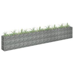 Gabion Raised Bed Galvanized Steel 141.7"x11.8"x23.6"