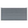 Garden Raised Bed Galvanized Steel 63"x15.7"x31.3" Gray