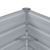 Garden Raised Bed Galvanized Steel 50.8"x50.8"x31.3" Gray