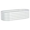 Garden Raised Bed 63"x31.5"x17.3" Galvanized Steel Silver