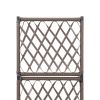 Trellis Raised Bed with 1 Pot 11.8"x11.8"x42.1" Poly Rattan Brown