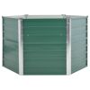 Garden Raised Bed Galvanized Steel 50.8"x50.8"x31.3" Green