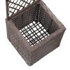 Trellis Raised Bed with 1 Pot 11.8"x11.8"x42.1" Poly Rattan Brown