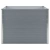 Raised Garden Bed 39.4"x39.4"x30.3" Galvanized Steel Gray