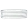Garden Raised Bed 63"x31.5"x17.3" Galvanized Steel Silver