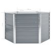 Garden Raised Bed Galvanized Steel 50.8"x50.8"x31.3" Gray