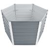 Garden Raised Bed Galvanized Steel 50.8"x50.8"x31.3" Gray