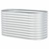 Garden Raised Bed 63"x31.5"x31.9" Galvanized Steel Silver