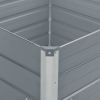 Raised Garden Bed 39.4"x39.4"x30.3" Galvanized Steel Gray