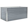 Raised Garden Bed 63"x31.5"x30.3" Galvanized Steel Gray