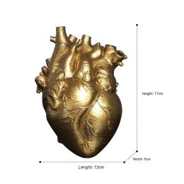 Shape Flower Vase Nordic Style Flower Pot Art Vases Sculpture Desktop Plant Pot For Home Decor Ornament Gifts (Option: Gold-Medium)